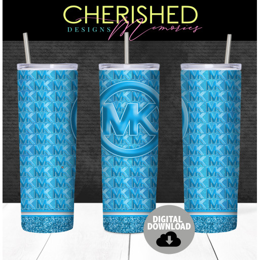 MK Blue Tumbler Design