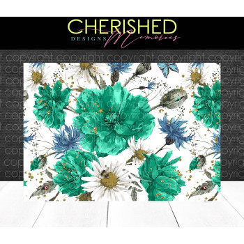 Green & Blue Daisy Journal Design
