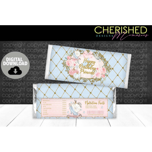 Happy Birthday Princess Candy Wrapper Design