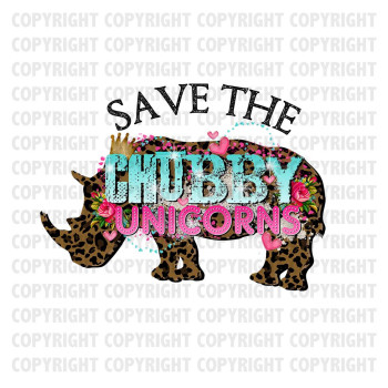 Save The Chubby Unicorn Shirt Design