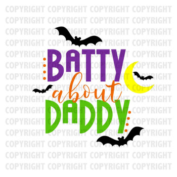 Batty About Daddy Shirt Design