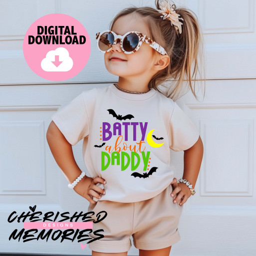 Batty About Daddy Shirt Design