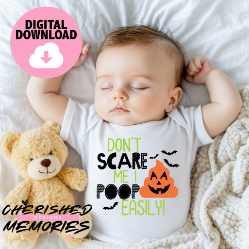 Dont Scare Me I Poop Easily Shirt Design
