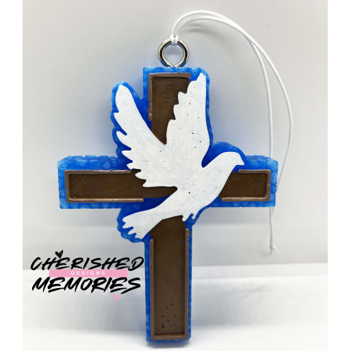 Cross With Dove Freshie