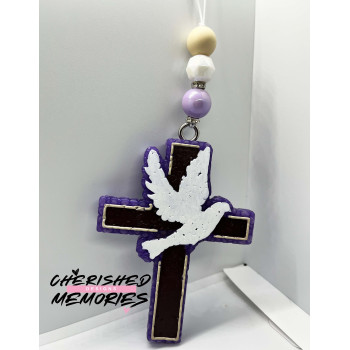 Cross With Dove Freshie