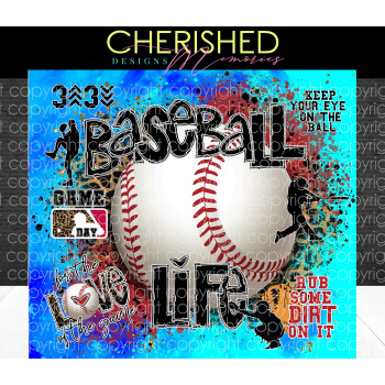 Baseball Life Tumbler Design